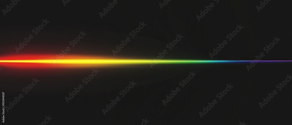 Horizontal Rainbow Spectrum on Black Background Horizontal Rainbow Spectrum on Black Background