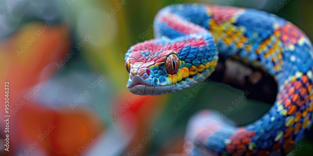 Obraz premium De Kay's snake: A petite non-venomous colubrid species.