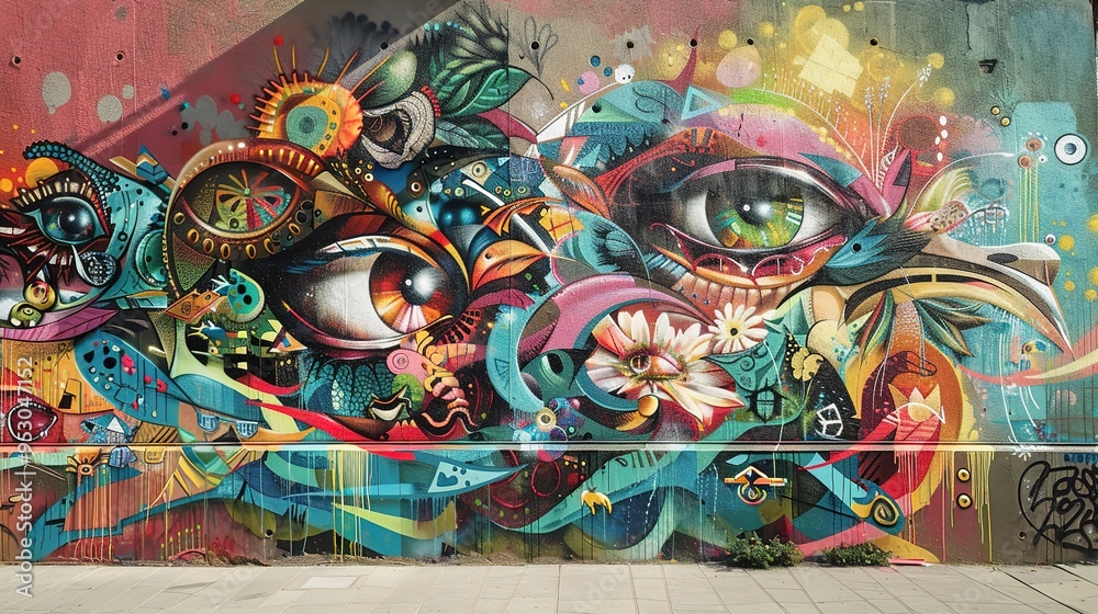Fototapeta premium graffiti pattern wallpaper