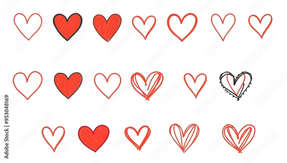 Colorful Heart Illustrations Colorful Heart Illustrations