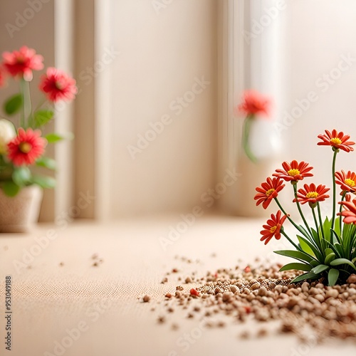 flowers in the window