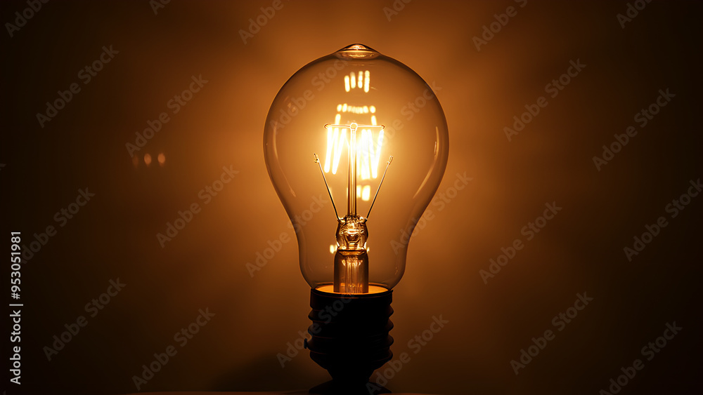 Old light bulb Tungsten lamp with a bokeh background design Old light bulb Tungsten lamp with a bokeh background design