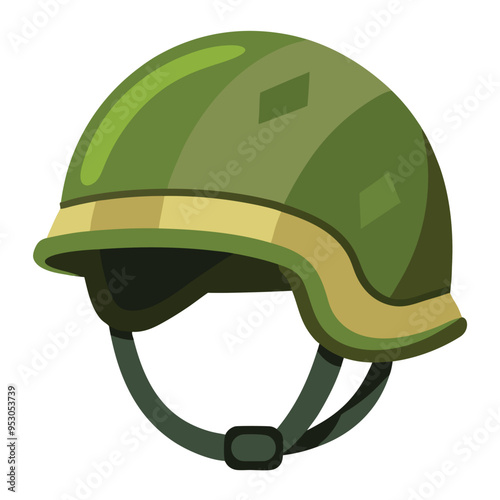 Illustration of Military helmet isolated on white