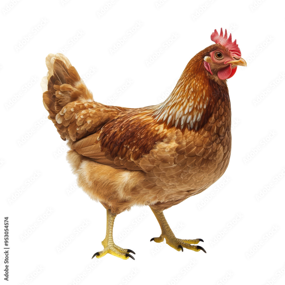 Fototapeta premium A beautiful brown hen.