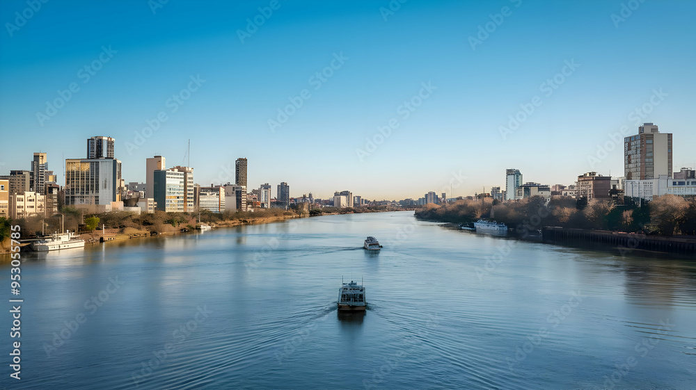 Naklejka premium Rio de la Plata view in tourist spot in Buenos Aires