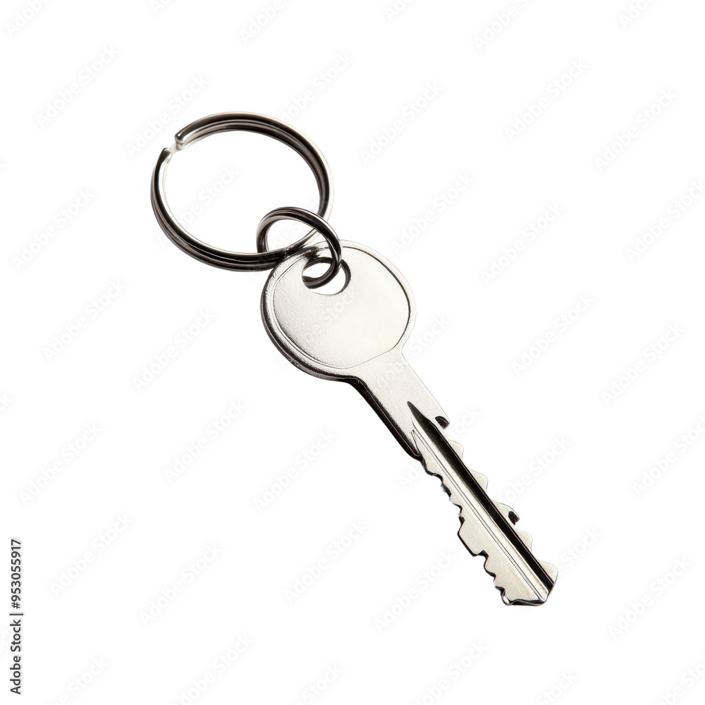 A shiny metal key. A shiny metal key.