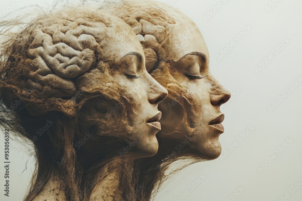 Stone Sculptures with Brain Design Symbolizing Cognitive Permanence Intellectual Evolution and the Timelessness of Human Thought Stone Sculptures with Brain Design Symbolizing Cognitive Permanence Intellectual Evolution and the Timelessness of Human Thought