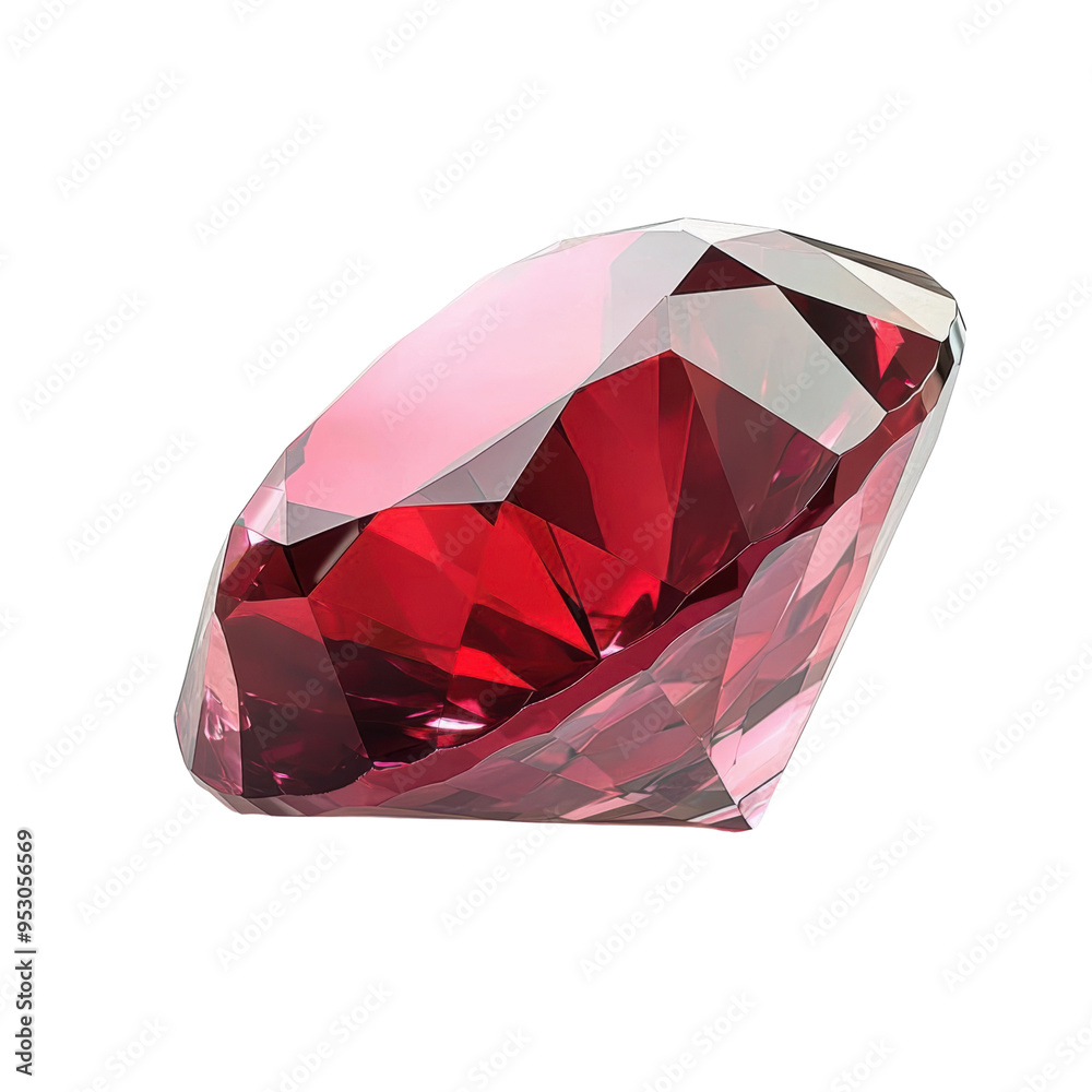 A stunning, intricately cut ruby gemstone. A stunning, intricately cut ruby gemstone.