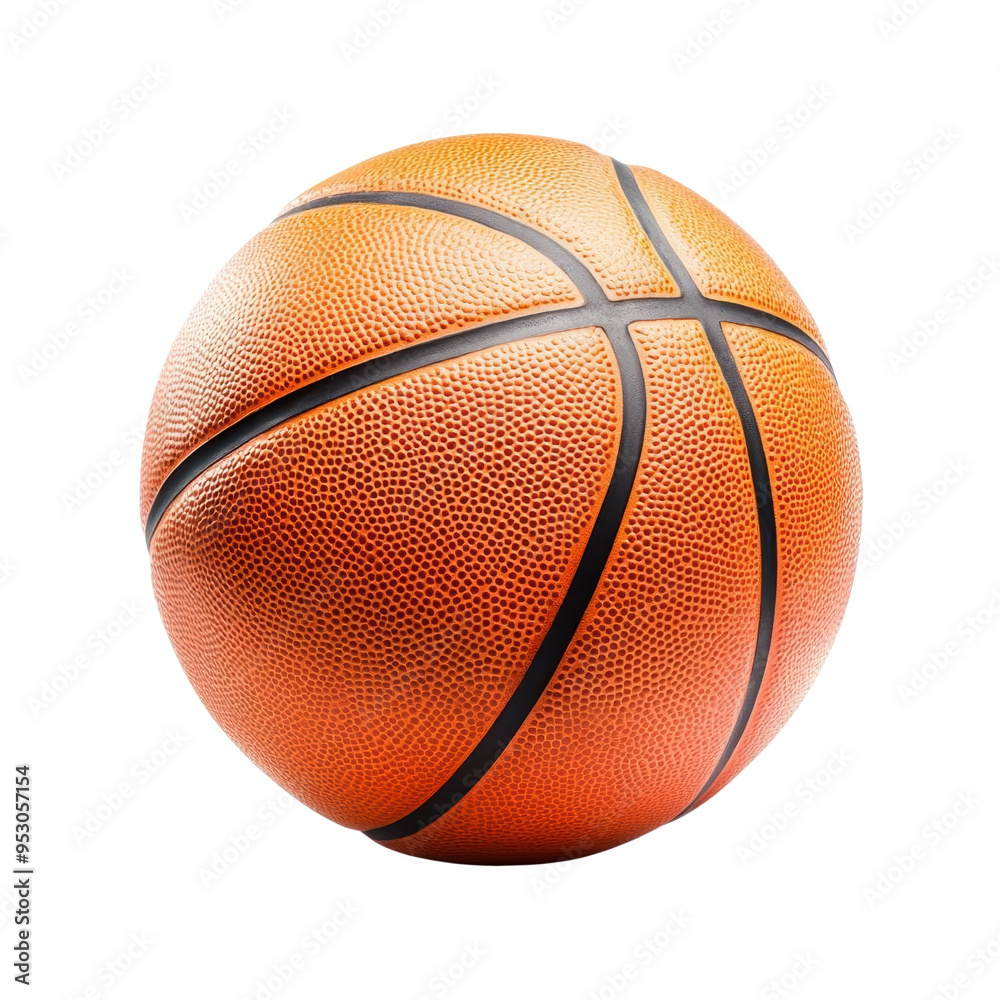 Fototapeta premium A vibrant orange basketball.