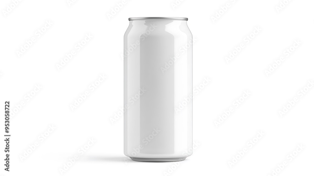 White Aluminum Can with Silver Top