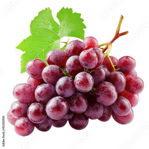 Fresh red grapes. photo