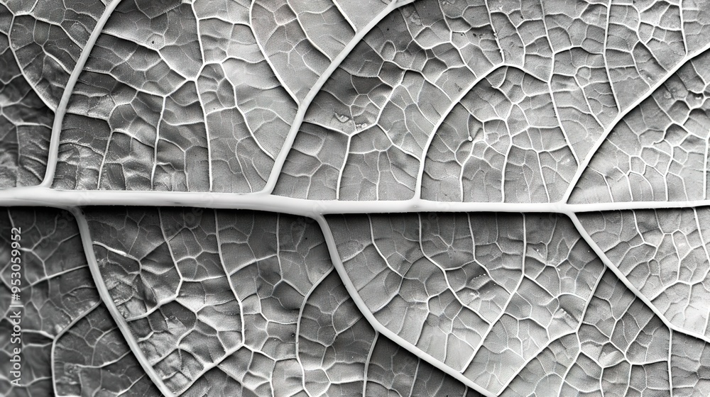Obraz premium Detailed leaf pattern wallpaper