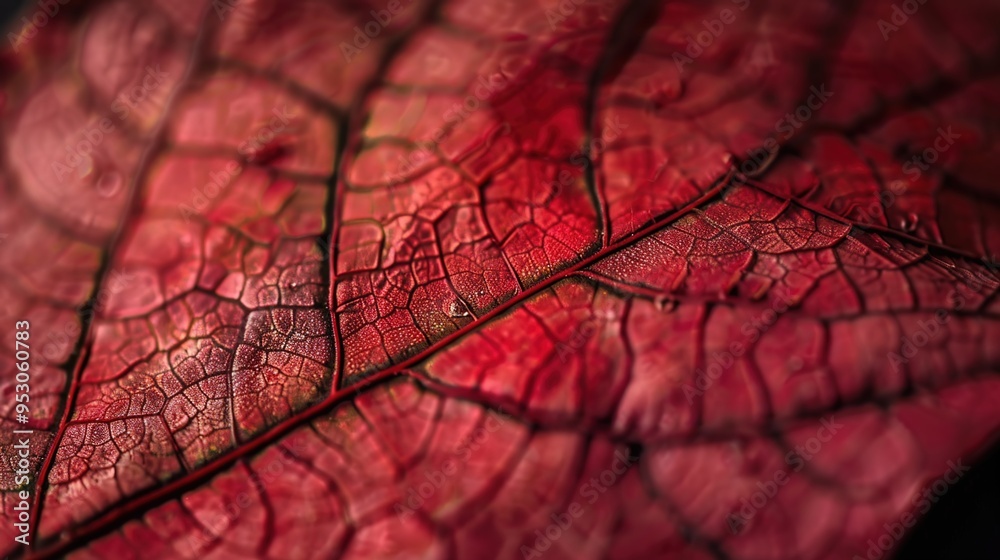 Obraz premium Detailed leaf close up wallpaper