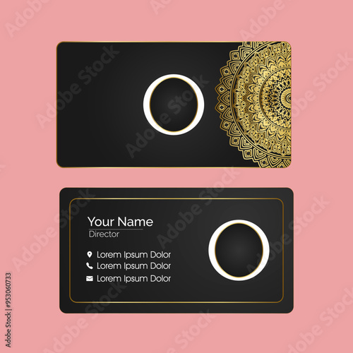 premium luxury business card dark design template