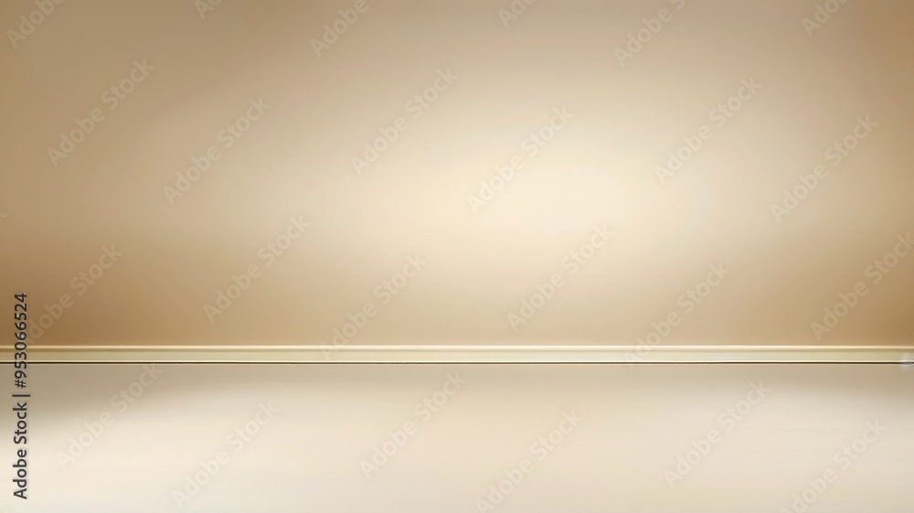 Empty luxurious gradient background moving from ivory white to soft pale gold, offering a glowing, high-end presentation space for beauty products. Made with generative AI technology