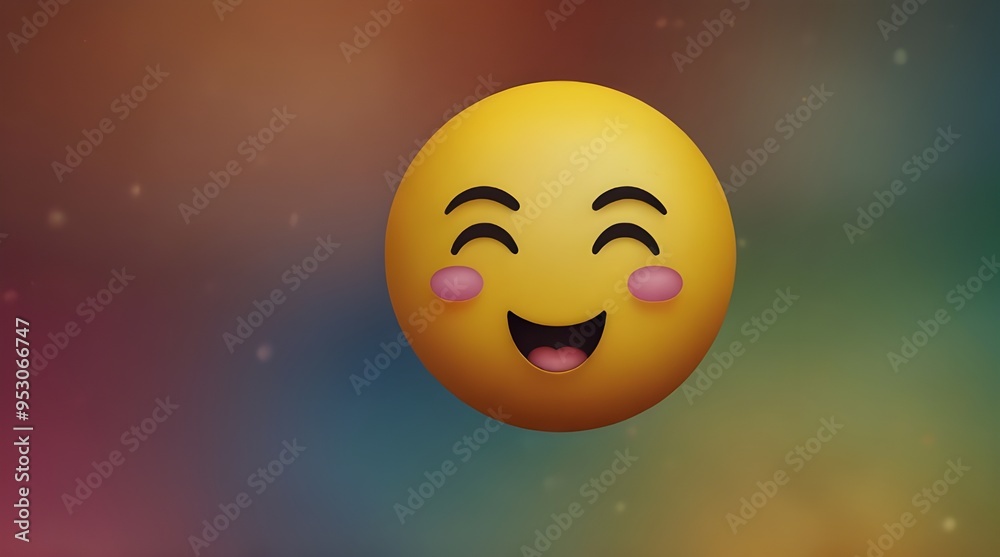 Image of winking face emoji icon against blurred background.generative.ai Image of winking face emoji icon against blurred background.generative.ai