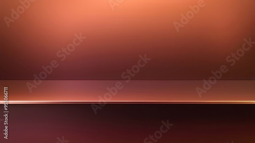 Luxurious gradient background featuring a rich transition from copper to deep mahogany, evoking warmth and elegance in beauty displays. Made with generative AI technology