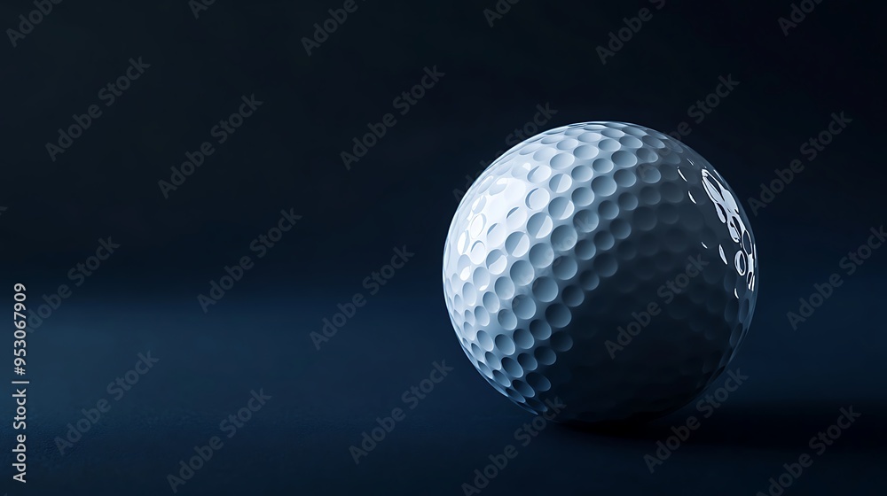 Golf Ball on a Dark Background Golf Ball on a Dark Background