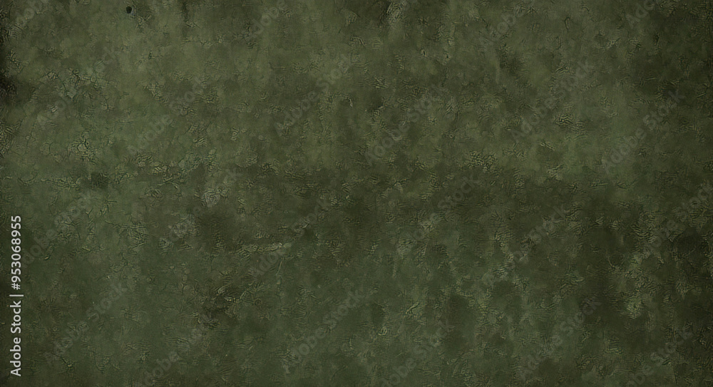 Fototapeta premium Matte green texture or background with stains, waves and grain elements. Image with place for text. Template for design 