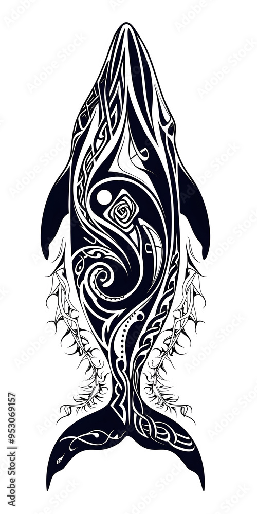 Tribal Whale Tattoo very simple traditional tattoo flash styles illustration Tribal Whale Tattoo very simple traditional tattoo flash styles illustration