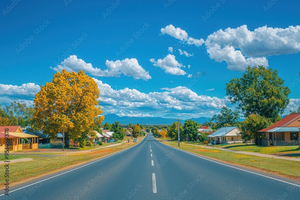 Bright sunny day in a small town during Australia Day celebration. Bright sunny day in a small town during Australia Day celebration.