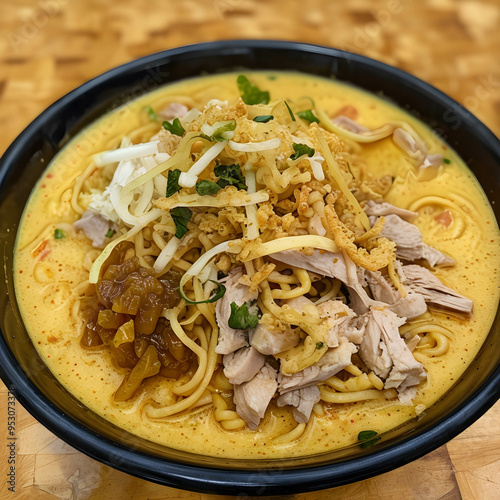 Khao Soi a Northern Thai inspired noodle dish photo