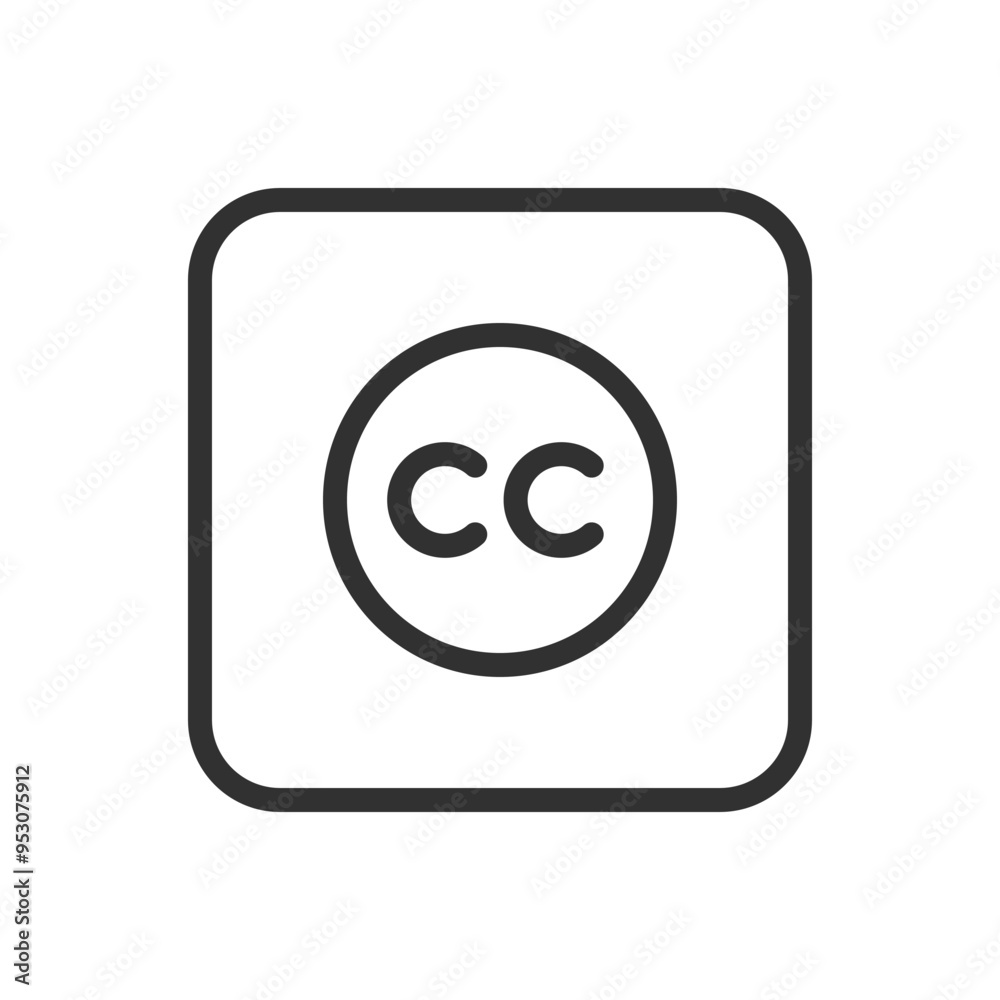 Creative Commons symbol icon. Modern, simple flat vector illustration for web site or mobile app Creative Commons symbol icon. Modern, simple flat vector illustration for web site or mobile app
