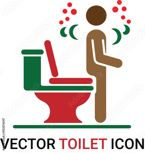 toilet high commode Vector illustration