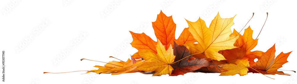 Abstract Autumn Leaves on Glitch Background Abstract Autumn Leaves on Glitch Background