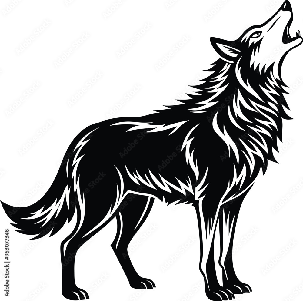 illustration of a wolf illustration of a wolf