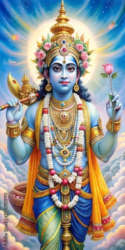 Lord Krishna Stock Illustration