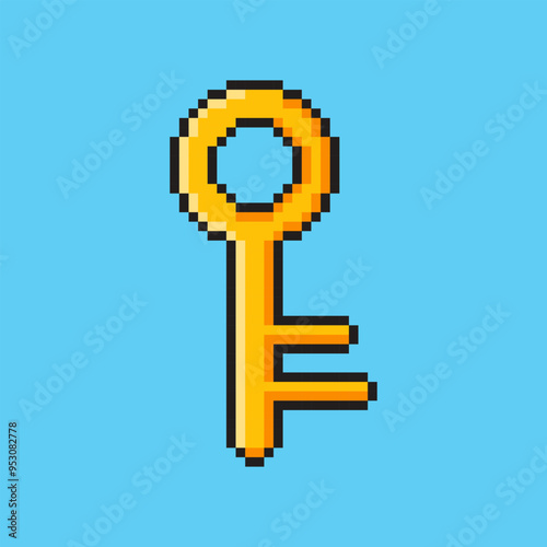 Pixel art key game asset design