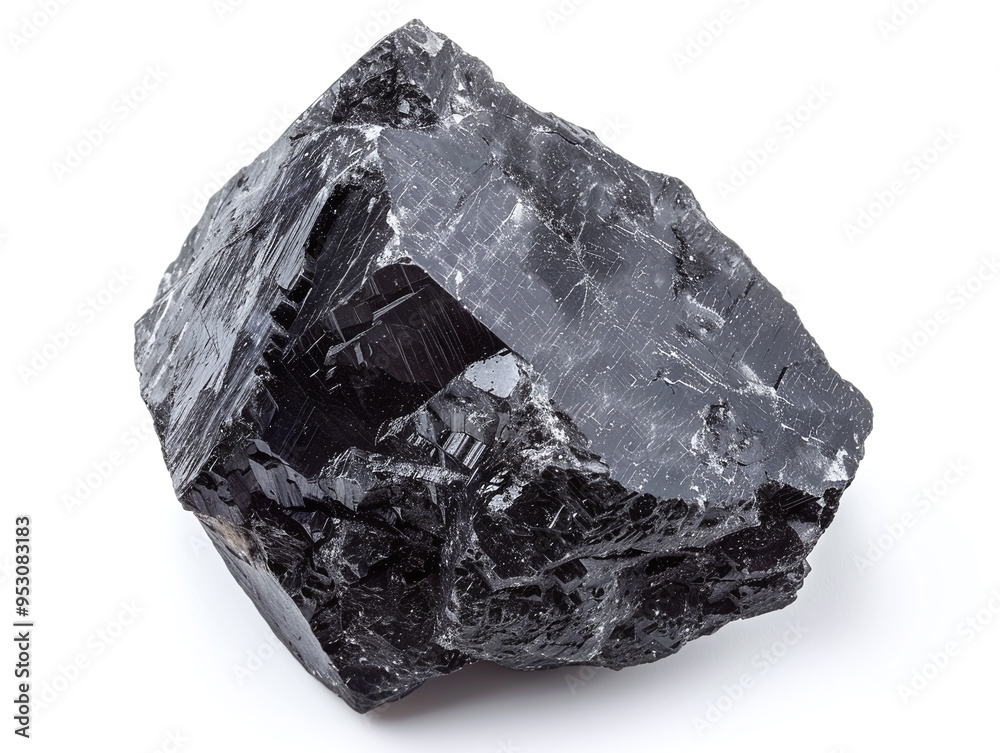 rough Graphite rock isolated on white background rough Graphite rock isolated on white background