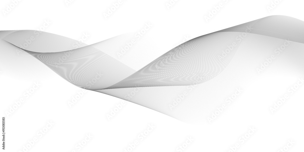 Wave line background with smooth shape. Beautiful wavy line on a white background. Horizontal banner template. Abstract futuristic template. Chrome Wave line background with smooth shape. Beautiful wavy line on a white background. Horizontal banner template. Abstract futuristic template. Chrome