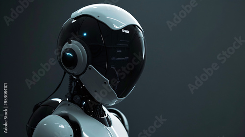 Futuristic Digital Assistant Portrait: Cutting-Edge Robot Technology with Sleek Design and Advanced AI Features