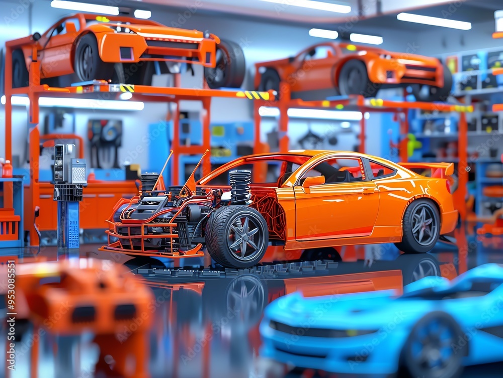 A detailed 3D render of an email campaign for discounted windshield repairs A detailed 3D render of an email campaign for discounted windshield repairs