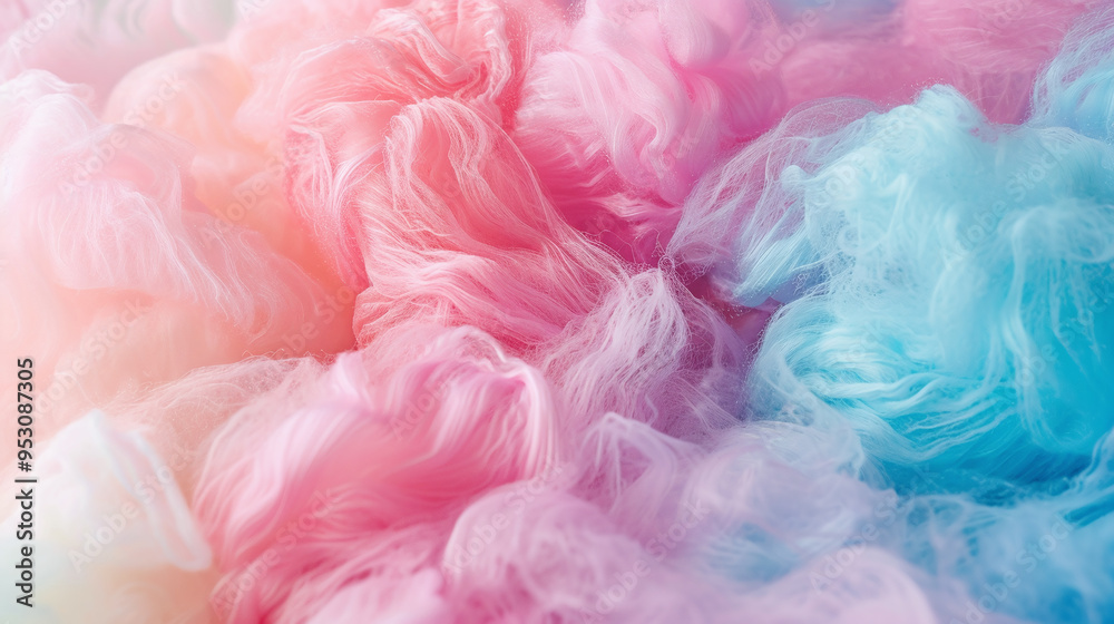 Full Frame of Colorful Rainbow Cotton Candy Full Frame of Colorful Rainbow Cotton Candy