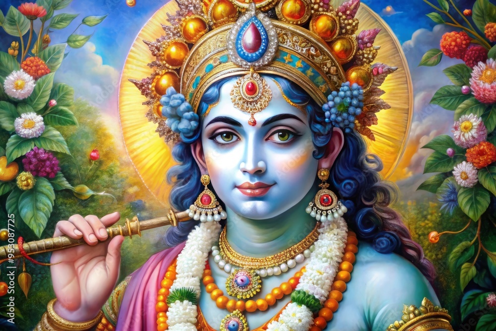 Lord Krishna Stock Illustration Lord Krishna Stock Illustration
