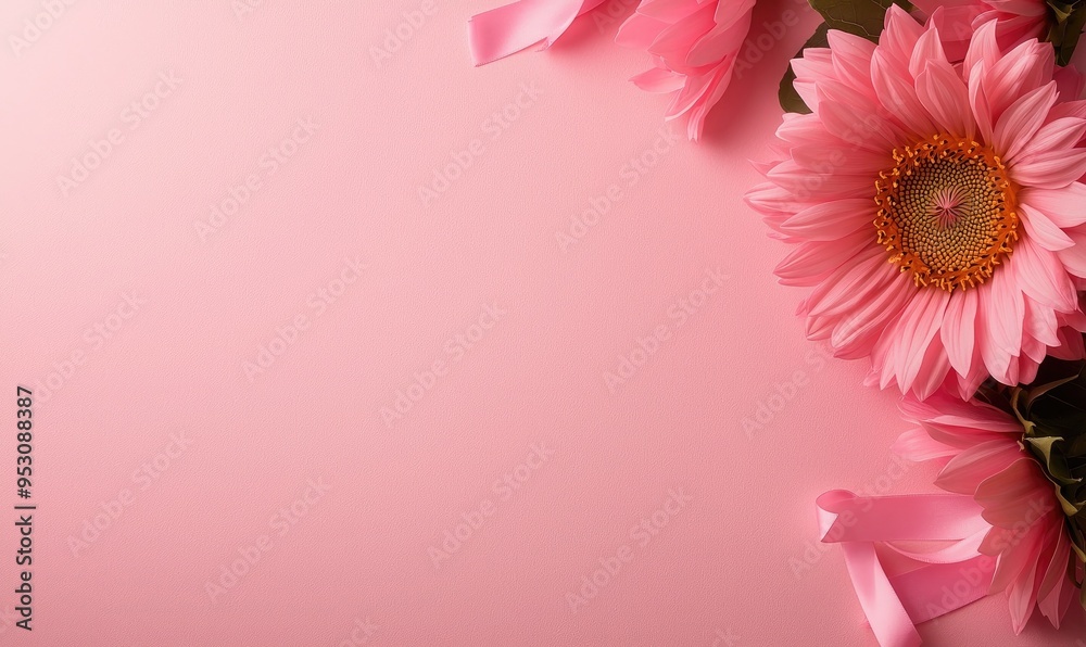 A vibrant pink flower arrangement against a soft pink background, perfect for adding a touch of elegance and charm to any design. A vibrant pink flower arrangement against a soft pink background, perfect for adding a touch of elegance and charm to any design.
