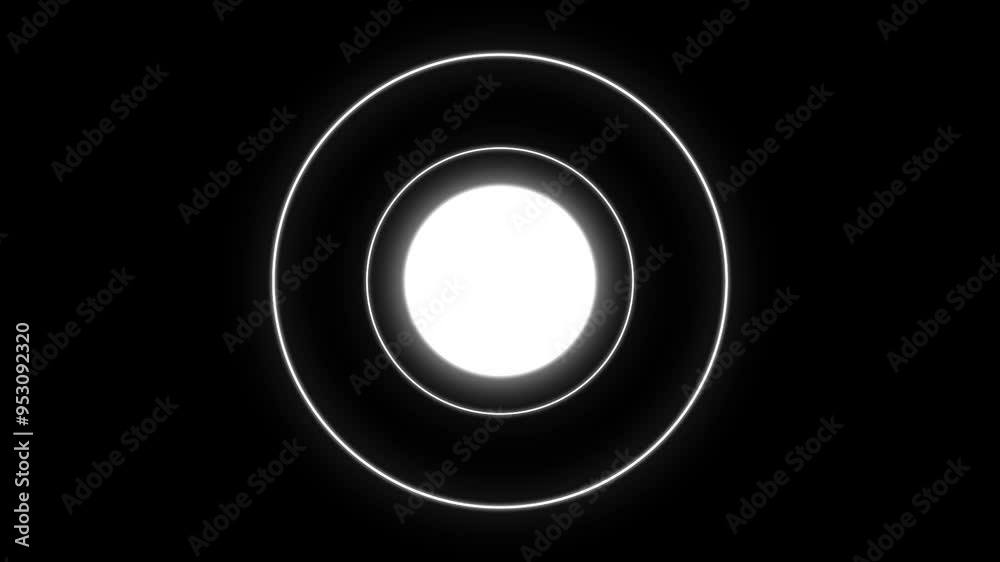 Abstract background with animation of flight in abstract futuristic tunnel with neon light. Animation of seamless loop. Bright white color Circle Light Metal Tunnel VJ Loop Abstract background with animation of flight in abstract futuristic tunnel with neon light. Animation of seamless loop. Bright white color Circle Light Metal Tunnel VJ Loop