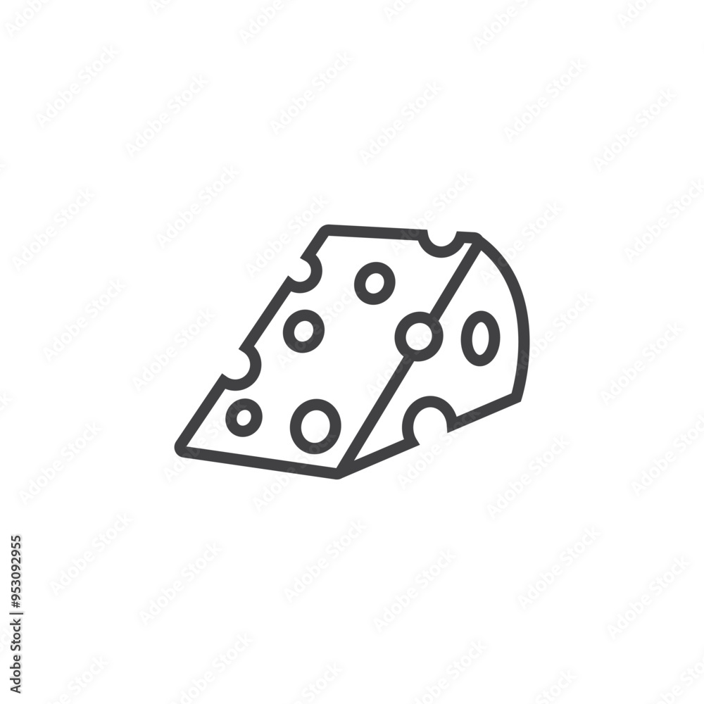 Cheese line icon vector illustration template Cheese line icon vector illustration template
