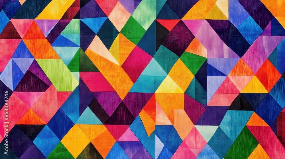 A colorful abstract painting with many different shapes and colors. The painting is full of energy and excitement, with each color and shape contributing to the overall dynamic feel of the piece A colorful abstract painting with many different shapes and colors. The painting is full of energy and excitement, with each color and shape contributing to the overall dynamic feel of the piece