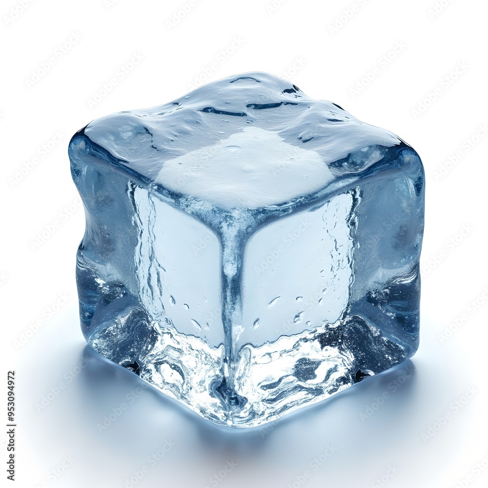 Obraz premium ice cube isolated on white background