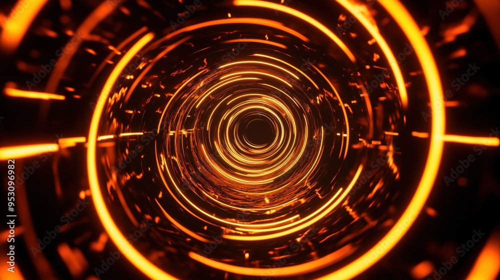 A spiral tunnel with glowing lights. The tunnel appears to be a part of a futuristic or sci-fi setting A spiral tunnel with glowing lights. The tunnel appears to be a part of a futuristic or sci-fi setting