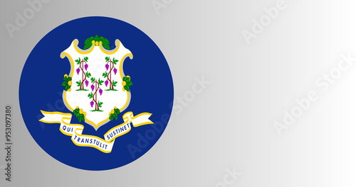 Connecticut flag badge banner