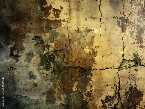 Detailed textures of a weathered brown wall and classic concrete for a stylish backdrop
