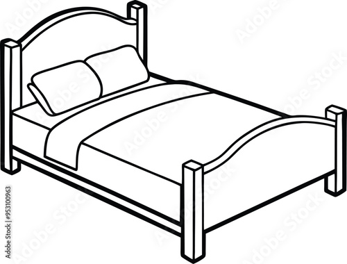 bed vector art