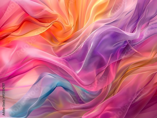 An artistic image featuring waves of vibrant colors flowing in a seamless pattern, perfect for backgrounds