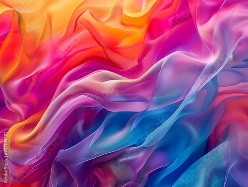 An artistic image featuring waves of vibrant colors flowing in a seamless pattern, perfect for backgrounds