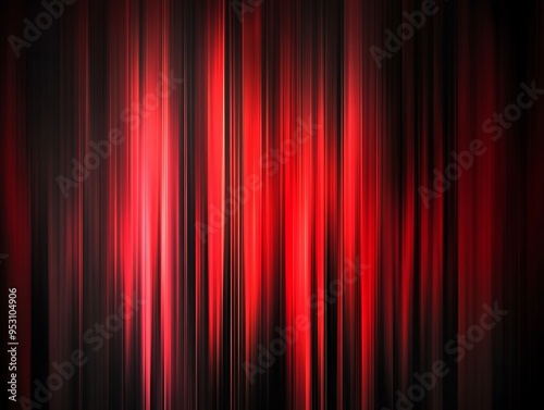 A vibrant red curtain hanging against a dark black background. Perfect for adding a touch of elegance